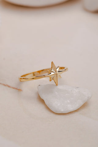 Solid Plain Gold Starburst Wedding Band