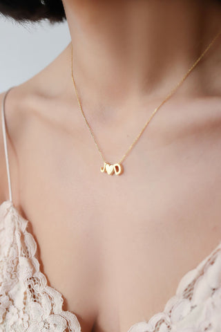 Collier Initiale Lettre Minimaliste pour Femme en Or 18 Carats