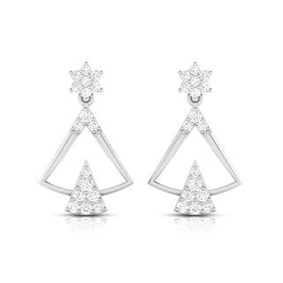 Boucles d'oreilles de créateur en diamants taille ronde pour femmes pour cadeau de Noël