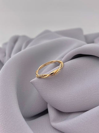 Bague de mariage Infinity en diamant à coupe ronde et moissanite pour cadeau de Noël