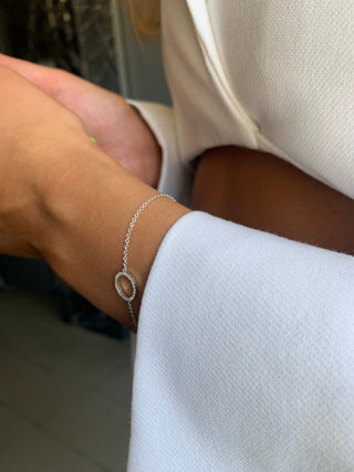 Bracelet en diamant rond Cercle de vie pour femme