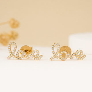 Boucles d'oreilles à tige en diamant et moissanite ronde de 0,39 ct pour femmes