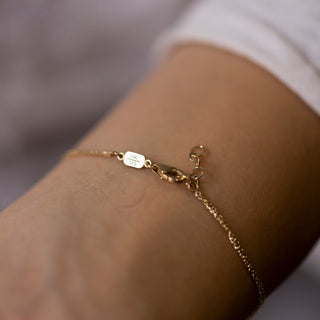 Pulsera de oro de 14 quilates con diamantes de talla redonda y estrella para mujer 