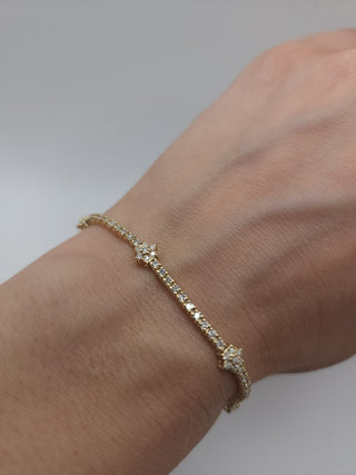 Bracelet en diamant Moissanite taille ovale de 13,50 ct pour femme