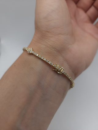 Pulsera de diamantes de moissanita de corte ovalado de 13,50 ct para mujer