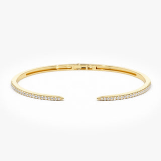 Bracelet jonc rond en diamant pour femme