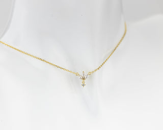 Collier unique en diamant taille marquise et ronde pour elle