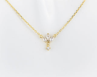 Collier unique en diamant taille marquise et ronde pour elle