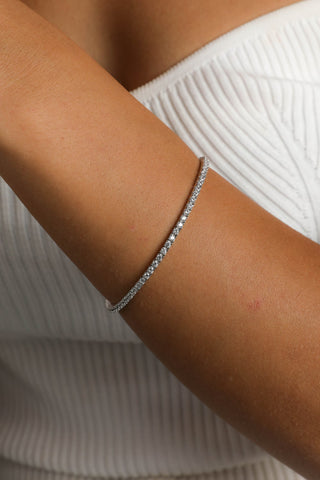 Bracelet de tennis en diamant taille ronde pour femme