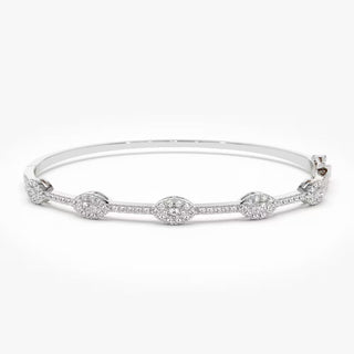 Pulsera de moissanita con diamantes de talla redonda para mujer