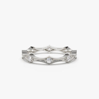 Alliance de mariage éternité avec diamants taille ronde à offrir