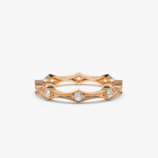 Alliance de mariage éternité avec diamants taille ronde à offrir