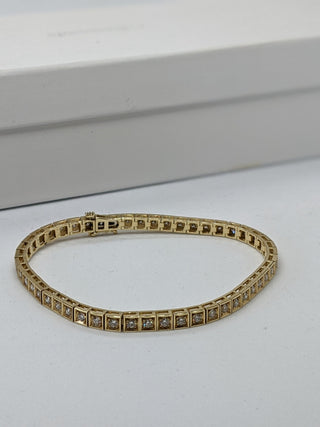 Magnifique bracelet de tennis en diamant taille ronde pour elle