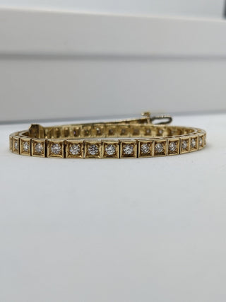 Magnifique bracelet de tennis en diamant taille ronde pour elle