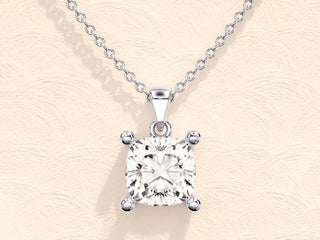 Cushion Cut Moissanite Diamond Pendant Necklaces