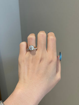 Bague de fiançailles avec diamant solitaire en moissanite à taille ronde de 2,50 ct 