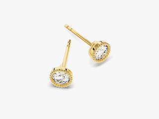 Boucles d'oreilles à diamants en moissanite à coupe ronde pour femmes