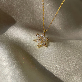 0.90 TCW Round & Pear Cut White Snowflake Moissanite Diamond Necklace