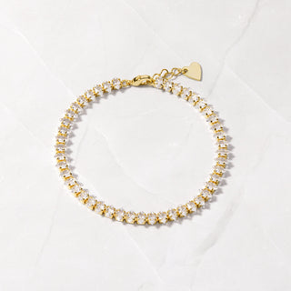 Pulsera de tenis con diamantes de moissanita de talla marquesa para ella 