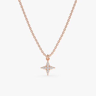 Collier Mini North Star en Diamant Cadeau pour Elle