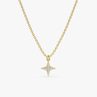 Collier Mini North Star en Diamant Cadeau pour Elle