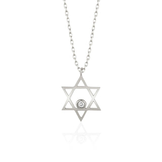 Star of David Lab Grown Diamond Necklace for Her