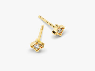 Boucles d'oreilles en diamants minuscules en moissanite à coupe ronde pour femmes