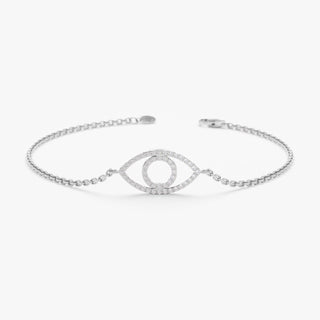 Bracelet contre le mauvais œil en diamant taille ronde pour elle 