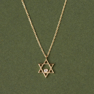 Star of David Lab Grown Diamond Necklace for Her