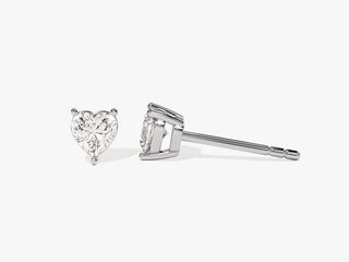 Heart Cut Moissanite Diamond Earrings for Her in Yellow Gold