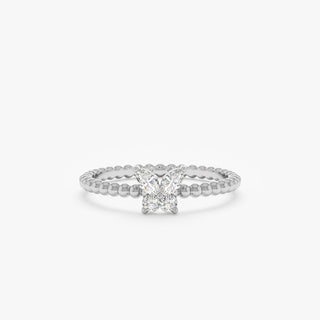 Alliance de mariage en or avec moissanite taille papillon ronde et marquise de 0,18 TCW