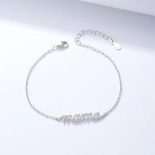 Bracelets en diamant « Mama » pour femmes en 7 pouces