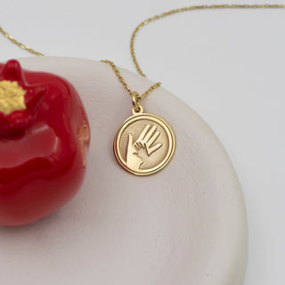 Mother and Child 14K Gold Necklace for Women