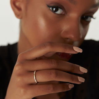 Bague de mariage en diamant taille ronde éternité, cadeau pour femme