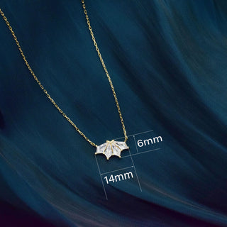 Rhombus Cut Diamond Flower Pendant Necklace Gift for Women