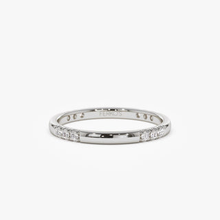 Bague de mariage en diamant taille ronde éternité, cadeau pour femme