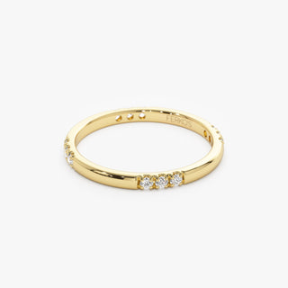 Anillo de bodas con diamantes de eternidad de talla redonda, regalo para mujer