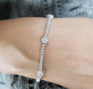 Pulsera de diamantes de moissanita de corte ovalado de 13,50 ct para mujer