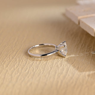 Anillo de compromiso con diamante solitario de moissanita de talla princesa de 1,0 CT a 2,0 CT