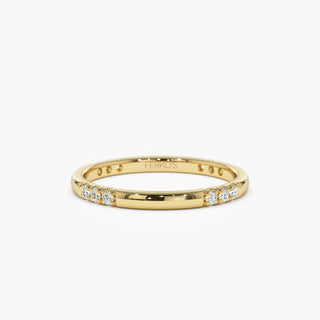 Anillo de bodas con diamantes de eternidad de talla redonda, regalo para mujer