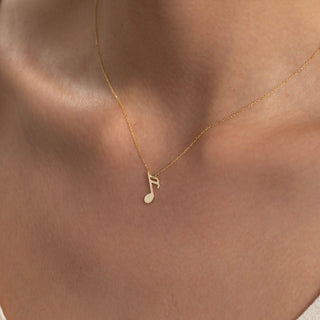 Collier à breloques avec note de musique pour la Saint-Valentin