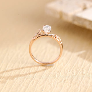 Bague de fiançailles avec diamant en forme de brindille de moissanite taille marquise de 1,0 à 2,0 ct