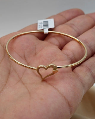 Brazalete tipo brazalete de oro macizo de 14 quilates para regalo de cumpleaños para ella