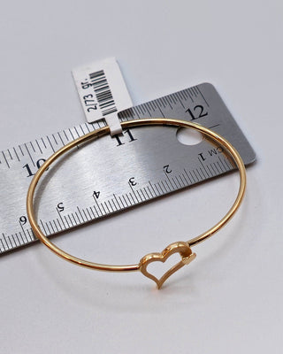 14K Solid Gold Cuff Bangle Bracelet for Birthday Gift for Her