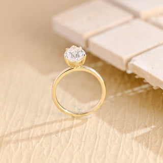 Anillo de compromiso con diamante solitario de moissanita de talla pera de 2,0 CT a 3,0 CT