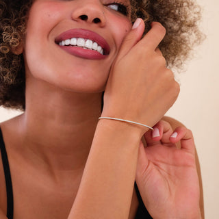 Pulsera de diamantes de talla redonda para regalo de cumpleaños