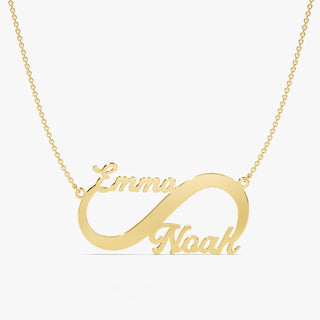 Collar personalizado con nombre de pareja infinito, regalo personalizado para ella