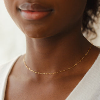 Dainty Heart Link Choker Necklace for Valentine's Day Jewelry