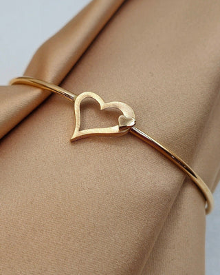 Brazalete tipo brazalete de oro macizo de 14 quilates para regalo de cumpleaños para ella