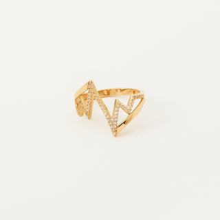 Anillo de diamantes con forma de corazón de talla redonda para regalar en San Valentín